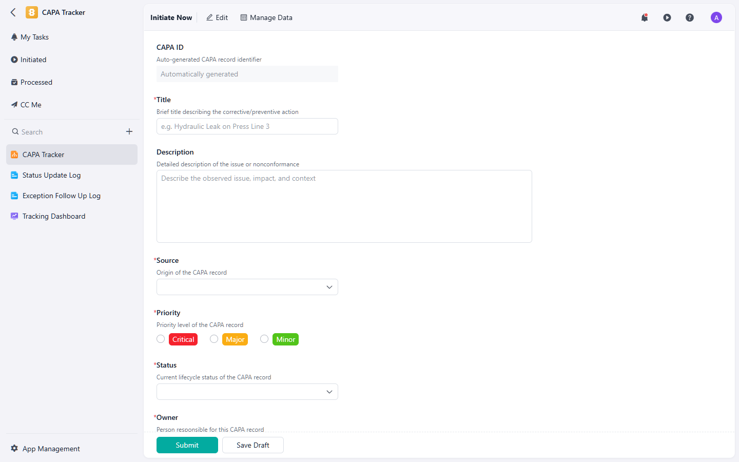 CAPA Tracker Template | Owners, Evidence & Verification