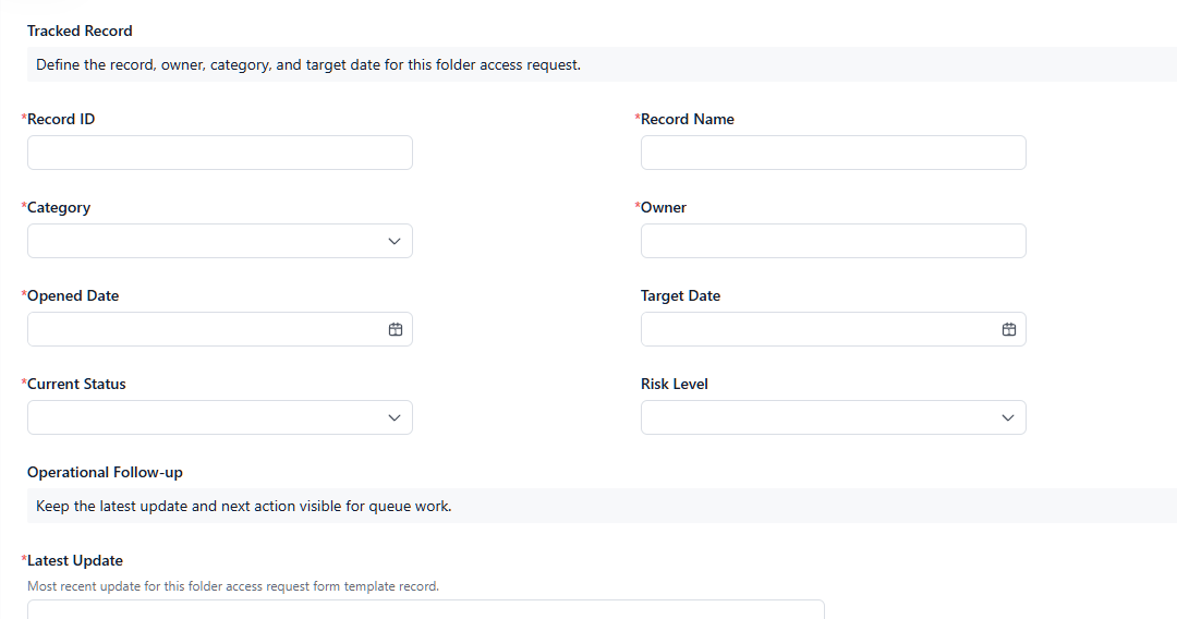 Share Folder Request Form Html Folder Access Request Form Template | Owner Approval & Expiry