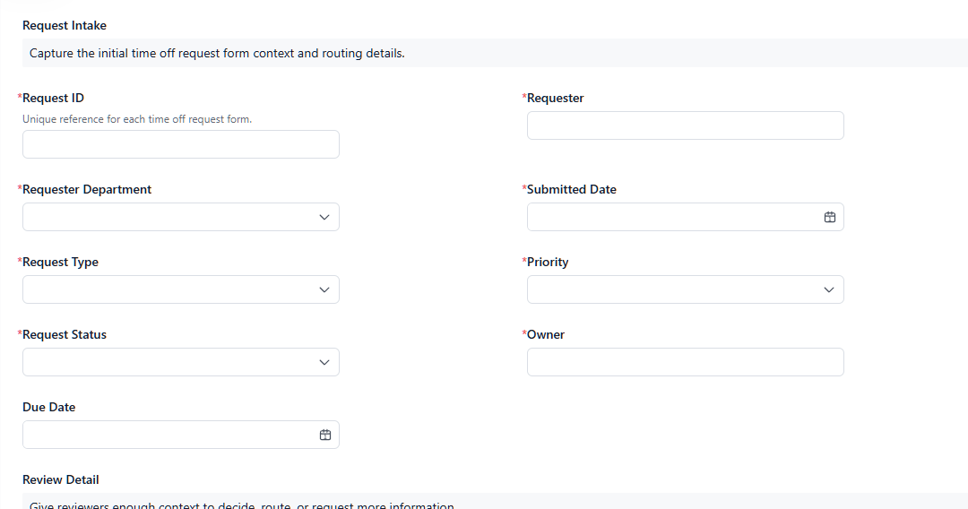 Time Off Request Form Template | PTO Approval & Coverage