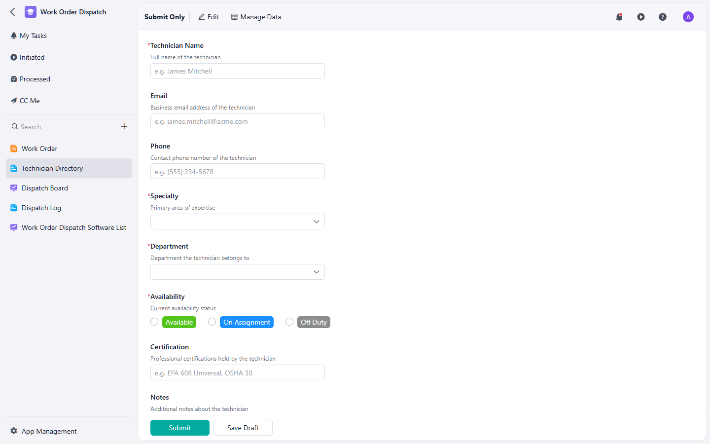 Work Order Dispatch Software | Jobs, Technicians & Status