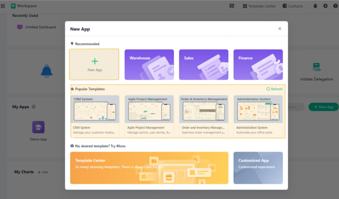 Create App from Templates