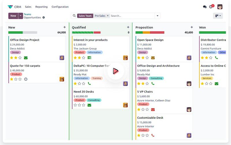 Odoo – Best for All-in-One ERP Solutions