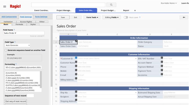 Ragic Database Software