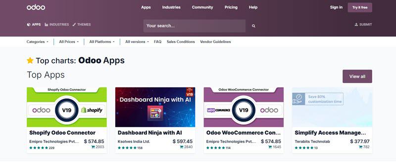Ứng dụng Odoo dành cho mọi ngành nghề